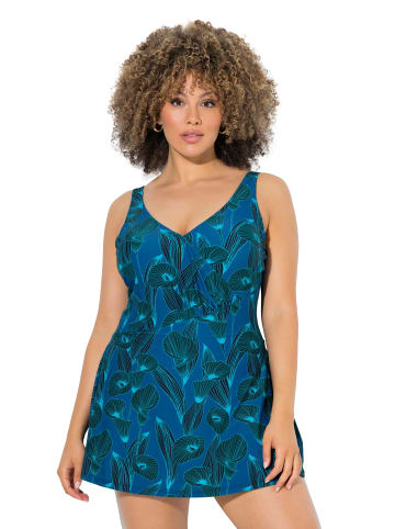 Ulla Popken Badeanzug in walblau