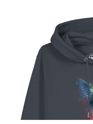 wat? Apparel Sweatshirt Papagei in India Ink Grey