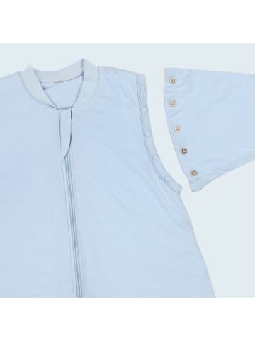 Schlummersack Schlafsack mit Füßen, umklappbaren Bündchen und Ärmeln, 1.0 TOG in Blue Ice