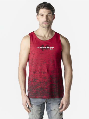 KOROSHI Herren ärmelloses t-shirt aus baumwolle in rot