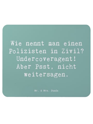 Mr. & Mrs. Panda Maus Pad Spruch Geheimer Polizist mit Spruch in Meeresbrise