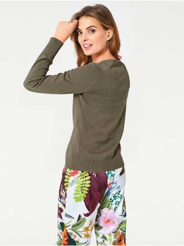 Heine Feinstrickjacke in oliv