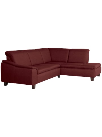 58 aufm Kessel ECKSOFA mit Ottomane rechts Kaylil Flachgewebe rot