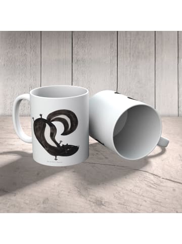 Mr. & Mrs. Panda Kaffeetasse Stinktier Handstand ohne Spruch in Weiß