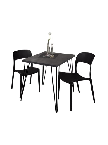 58 aufm Kessel BARTISCH Eirena 70x70x75 schwarz matt/graphit