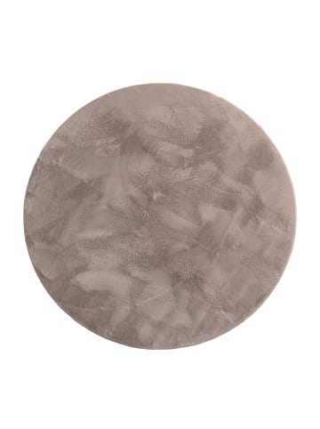 KADIMA DESIGN Teppich Kurzflor waschbar Einfarbig Wohnzimmer in Taupe
