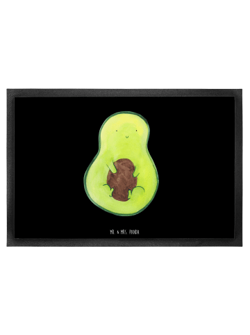 Mr. & Mrs. Panda Schmutzmatte Avocado Kern ohne Spruch in Schwarz