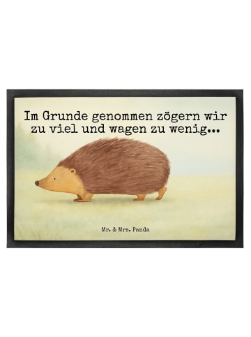 Mr. & Mrs. Panda Bodenvorleger Igel Herzen Design mit Spruch in Weiß
