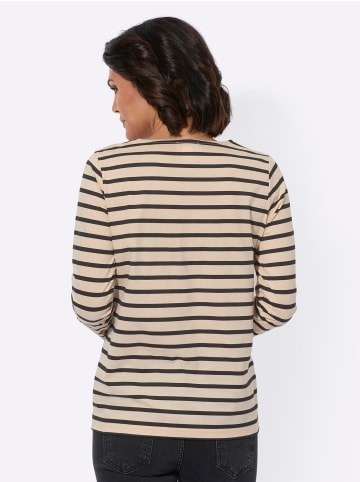 WITT WEIDEN Langarmshirt in elfenbein-schwarz-geringelt