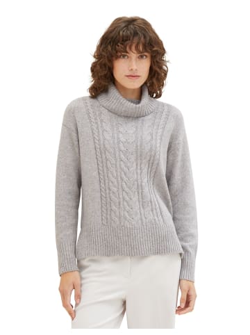 Tom Tailor Pullover in medium silver grey melange