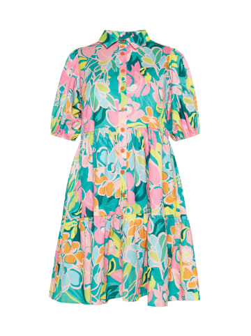 Usha Women Dress in green multicolor