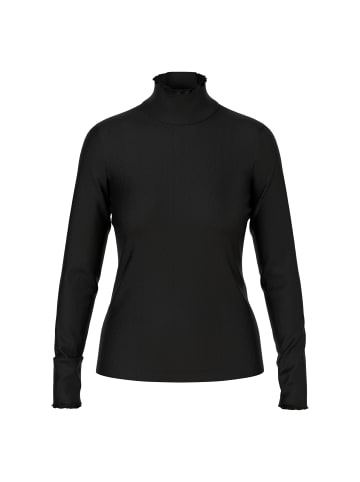MARC CAIN Unifarbenes Langarmshirt mit Rollkragen in Black