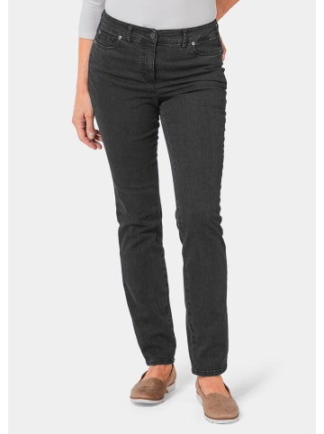 GOLDNER Kurzgröße:  Super-Stretch-Jeans in grau