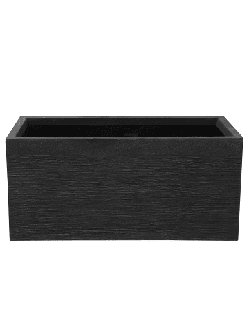 Beliani Outdoor Blumentopf MYRA in Schwarz - (W) 80 x (H) 38 x (L) 37 cm