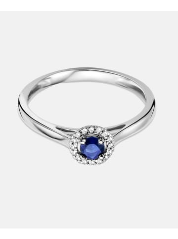 Diamant L'éternel Ring aus 375 Weißgold mit Saphir