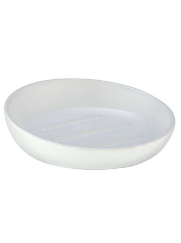 Wenko Seifenschale aus Keramik BADI in Weiß, (B) 11,5 x (H) 3 x (L) 11,5 cm