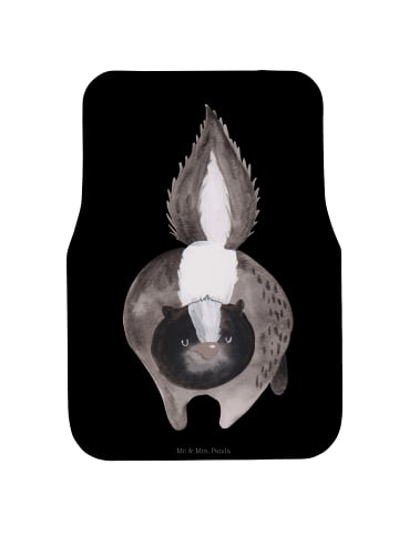 Mr. & Mrs. Panda Fußmatte Auto Stinktier Angriff ohne Spruch in Schwarz