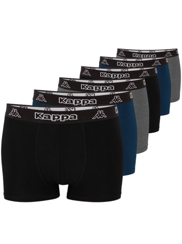 Kappa Boxershorts 6er Pack Retro Pants in schwarz-marine-anthrazit