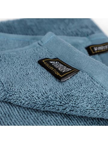 Schöner Wohnen Kollektion 4er Set Gästehandtuch aus 100 % Baumwolle in Blau