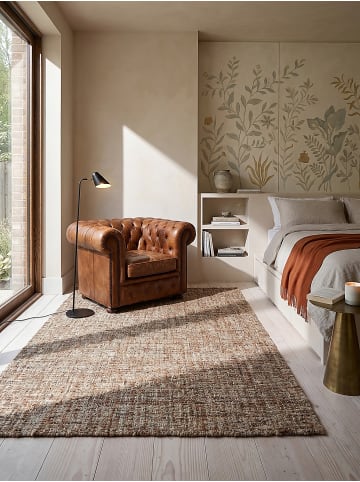 KADIMA DESIGN Teppich Wolle Handgewebt OTLEY Wohnzimmer Modern Wohnlich in Orange