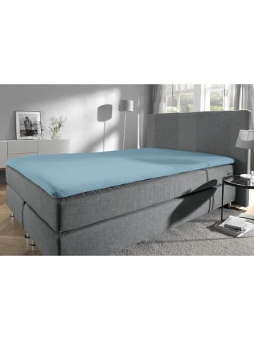 REDBEST Single-Jersey Topper-Spannbettlaken Denver in rauchblau