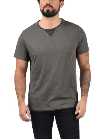 BLEND Layershirt BHLeonis 20711582 ME T-Shirt in Double-Layer-Optik in Grau