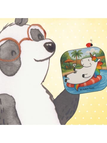 Mr. & Mrs. Panda Tischschoner Einhorn Blümchentail Design ohne Spruch in Weiß