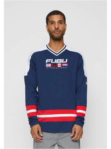 FUBU Long Sleeves in navy/white