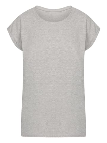 F4NT4STIC Extended Shoulder T-Shirt Discover the World Train Station in grau meliert