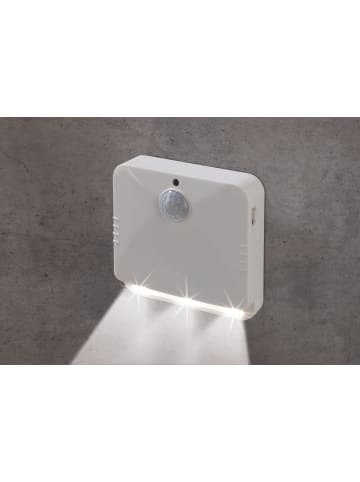 EASYmaxx LED-Sensorlicht eckig 2er-Set 4,5V weiß mit Bewegungsmelder  Weiß