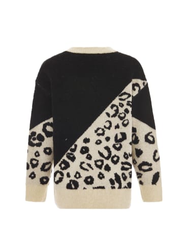 VIRITA Women Strickpullover in Schwarz Beige