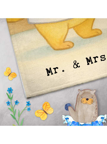 Mr. & Mrs. Panda Handtuch Apothekerin Leidenschaft Design mit Sp... in Weiß