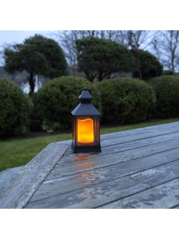 STAR Trading Laternen-Set Flame Lantern, 6 Stück, Schwarz, Flackern, LED, Timer, Ge