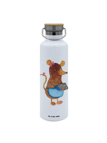Mr. & Mrs. Panda Trinkflasche Maus Kekse ohne Spruch in Weiß