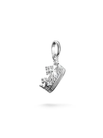Thomas Sabo Charm-Anhänger Krone Mit Steinen Connect in silber, weiß