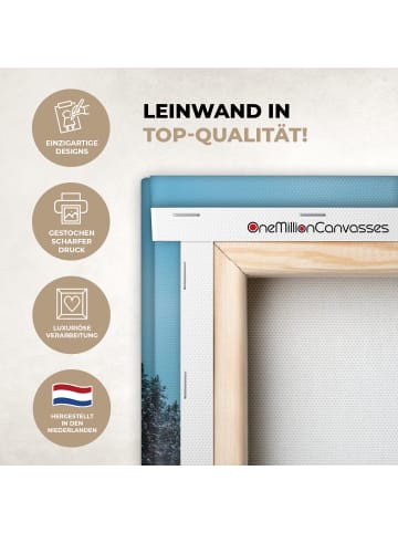 OnlyWow Leinwand Bilder Hellblau