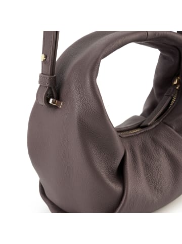 Les Visionnaires Greta Schultertasche Leder 23 cm in chocolate