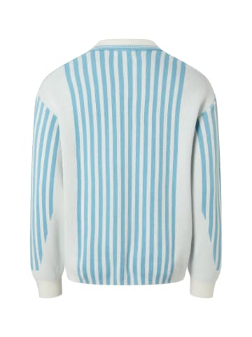 PEGADOR Strickpullover Davos in ecru hellblau - 0001