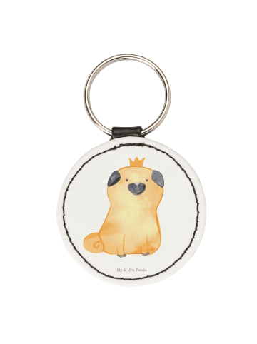 Mr. & Mrs. Panda Anhänger Mops Krone ohne Spruch in Weiß