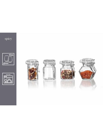 Ritzenhoff & Breker 12er Set Vorratsgläser Spicy 110 ml in transparent