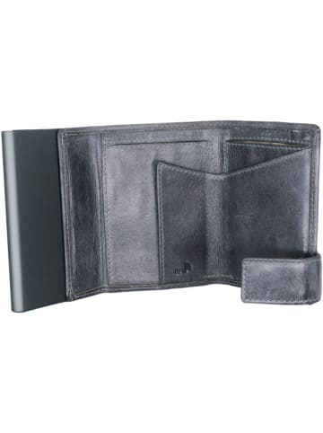 SecWal SecWal 2 Kreditkartenetui Geldbörse RFID Leder 9 cm in grau