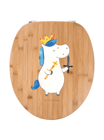 Mr. & Mrs. Panda Toilettendeckel Einhorn König mit Schwert ohne ... in Braun