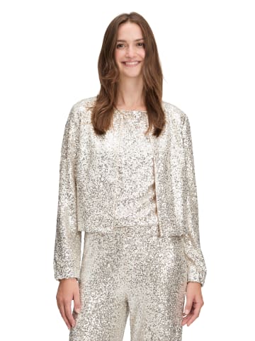 BETTY & CO Blouson mit Pailletten in Cream/Silver