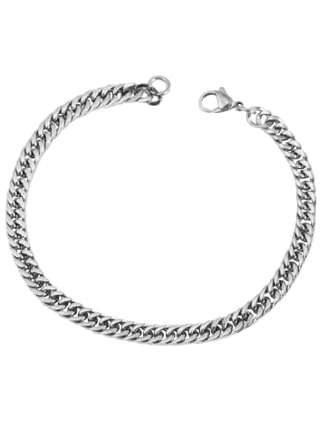 Adeliás Damen Armband aus Edelstahl 21 cm in silber