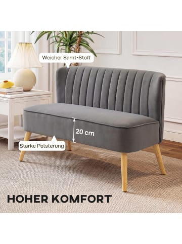 HOMCOM Sofa-117L x 56,5B x 77H cm-Dunkelgrau