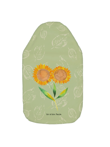 Mr. & Mrs. Panda Wärmflasche Sonnenblume ohne Spruch in Blattgrün