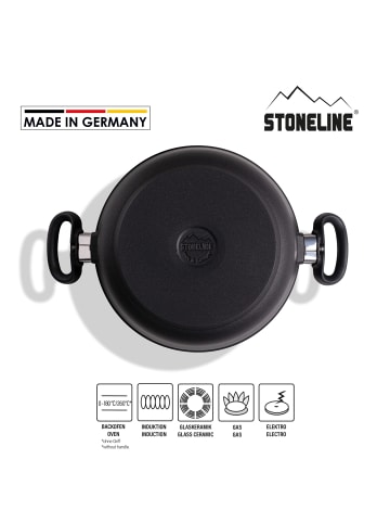 Stoneline Kochtopf 24 cm | mit Deckel in Anthrazit
