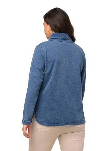 Ulla Popken Sweatjacke in blue denim