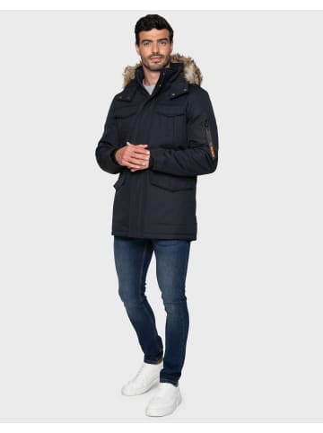 Threadbare Winterjacke THB Jacket Estate Padded in blau-schwarz