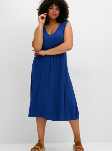 sheego Jerseykleid in blaubeere